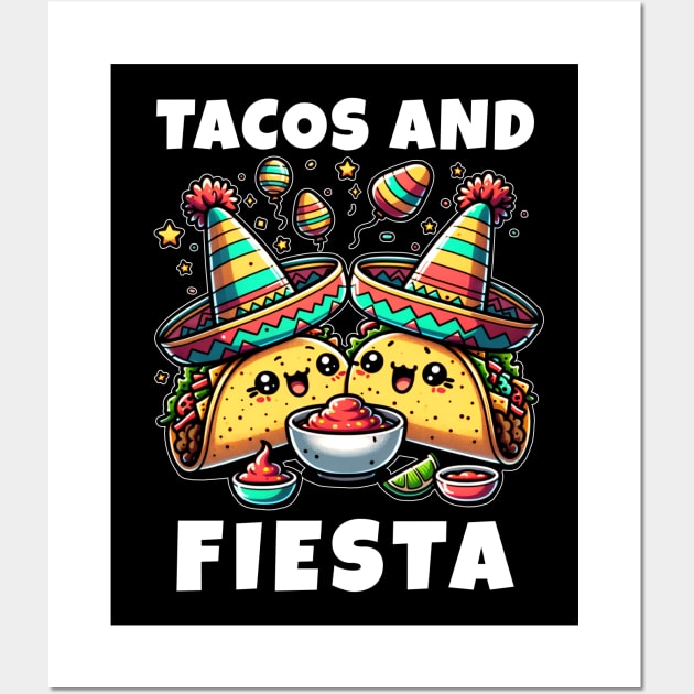 Tacos and Fiesta Wall Art by Odetee